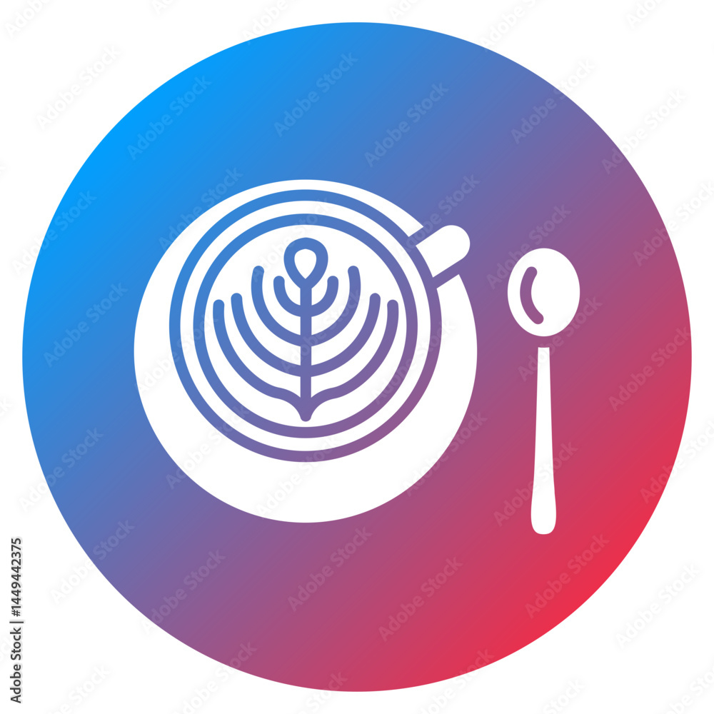 Cappuccino Art Vector Icon Cappuccino Art Vector Icon