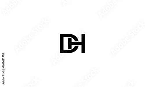 DH initial letter, monogram logo