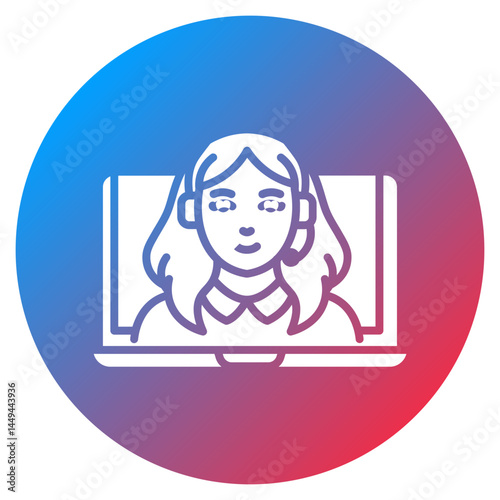 Online Tutor Vector Icon
