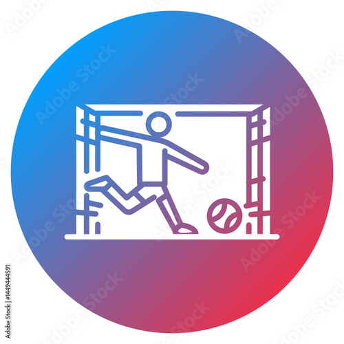 Soccer Penalty Kick Vector Icon