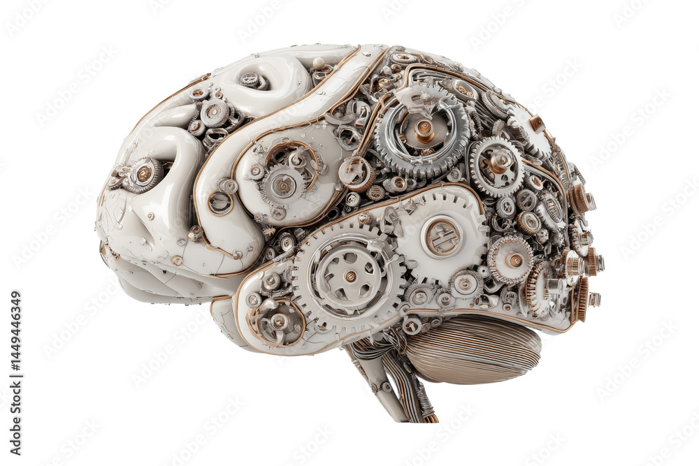 Fototapeta premium 3d model industrial brain sculpture