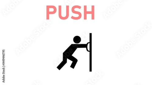 Video footage of signs for sliding doors 