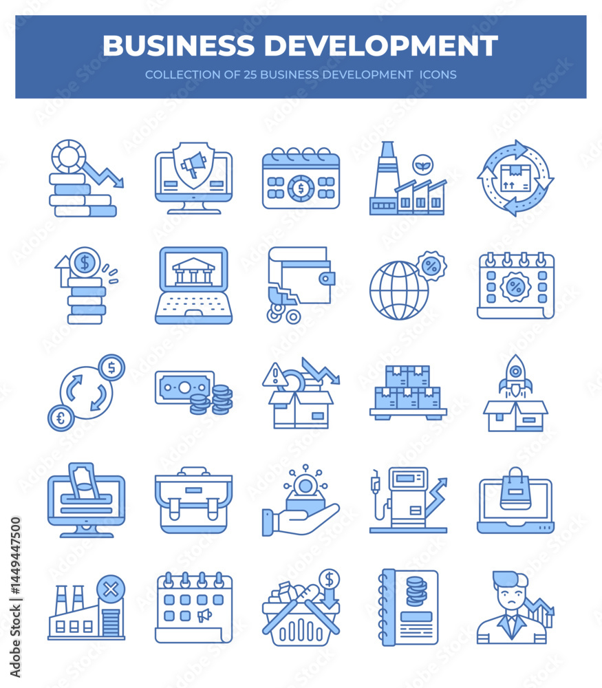 Collection of 25 Business Development Icons. Boost Your Business Growth Collection of 25 Business Development Icons. Boost Your Business Growth