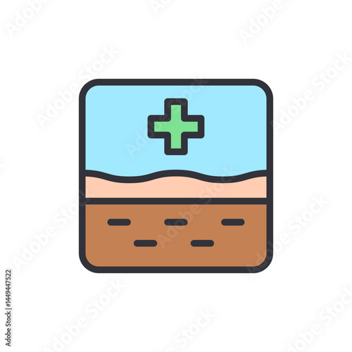 Healthy skin colored icons, minimalist vector illustration ,simple transparent graphic element .Isolated on white background