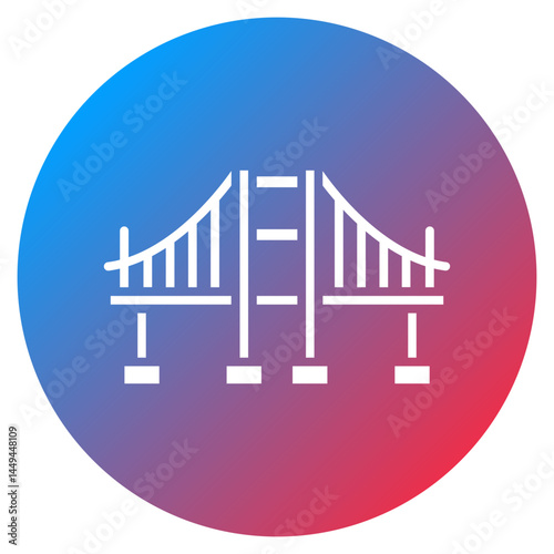 Bridge Crossing Vector Icon