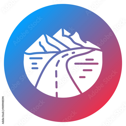 Mountain Pass Vector Icon
