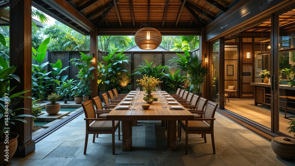 Fototapeta premium Tropical dining room