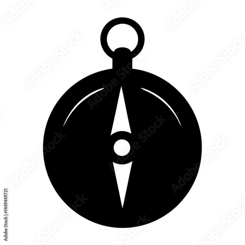 Black and white compass image offering guidance and navigation for all situations