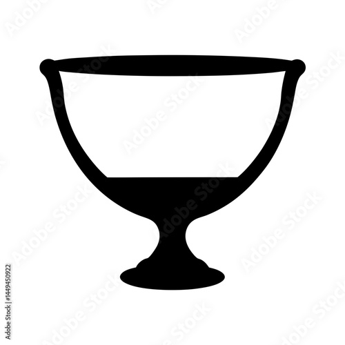 Stylized Silhouette of a Chalice or Goblet with Wide Rim and Base