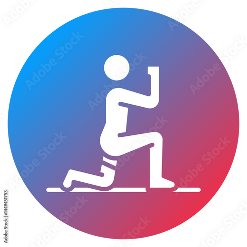 Pistol Squat Vector Icon