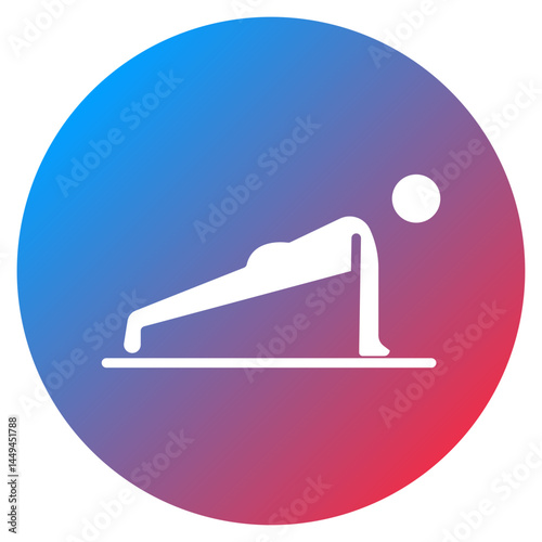 Push Up Pose Vector Icon