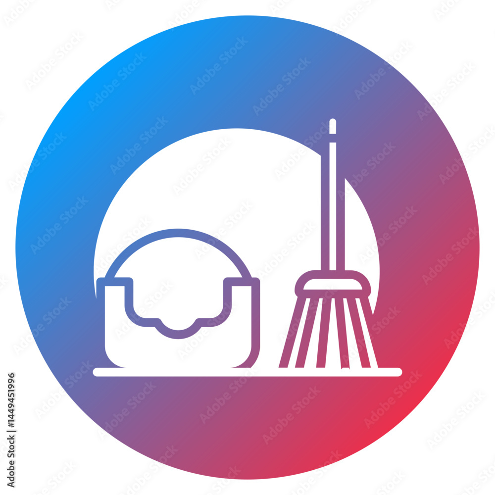 Naklejka premium Cleaning Pet Area Vector Icon