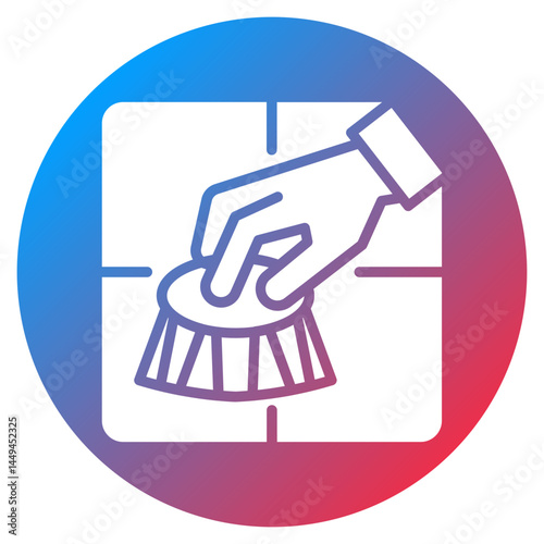 Scrubbing Tiles Vector Icon
