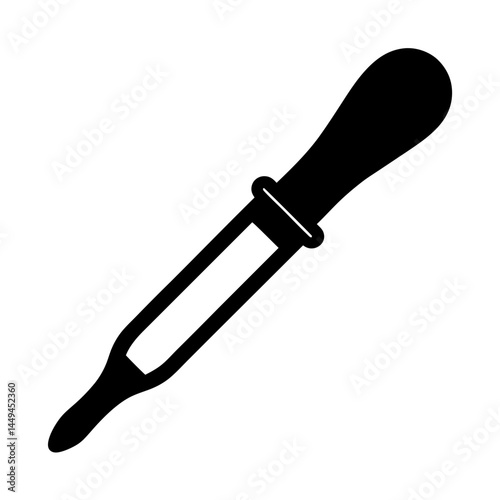 Black and White Illustration of a Laboratory Dropper for Scientific Purposes