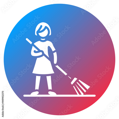 Sweeping Porch Vector Icon