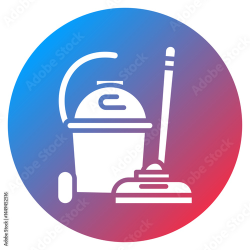 Vacuuming Sofa Vector Icon