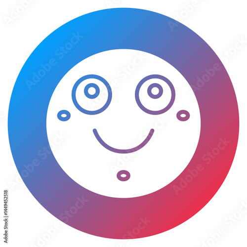 Grinning Face with Big Eyes Vector Icon