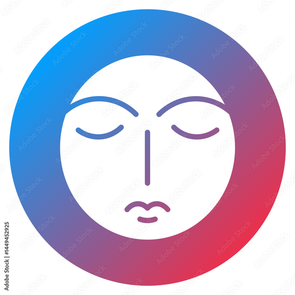 Obraz premium Neutral Face Vector Icon