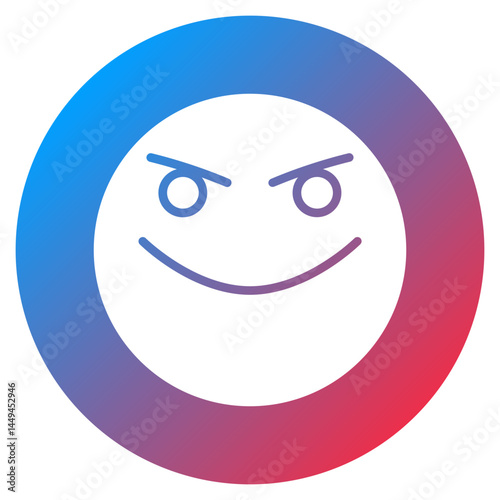 Smirking Face Vector Icon
