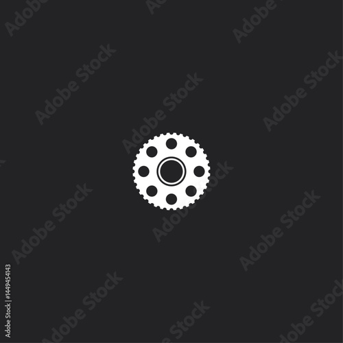 Bike crank icon logo flat vector design