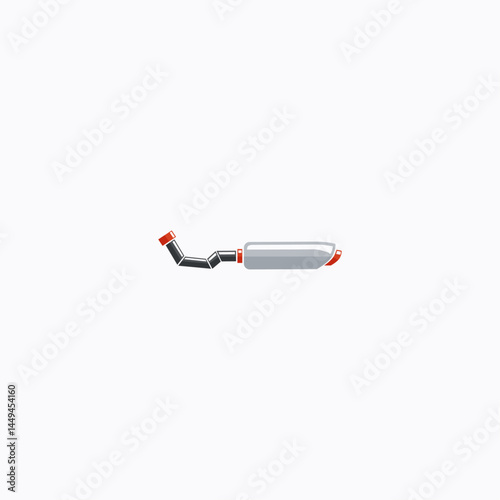 Bike exhaust system icon logo  flat vector design