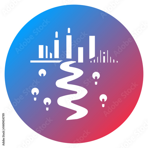 Marathon Route Vector Icon