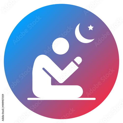 Muslim Praying Vector Icon