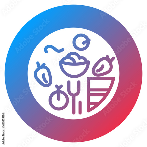Vegan Meal Vector Icon