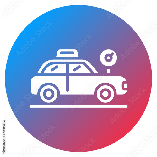 Short Distance Taxi Vector Icon