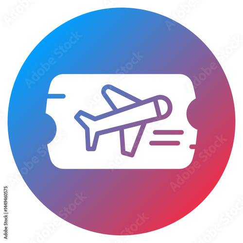 Airplane Ticket Vector Icon