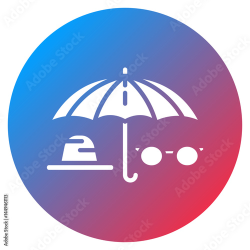Sun Protection Kit Vector Icon