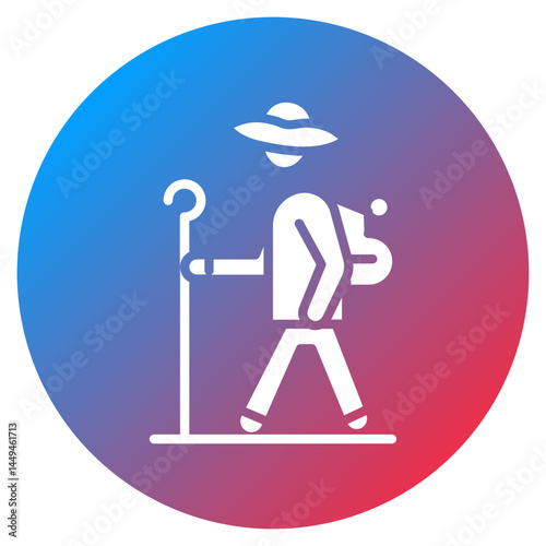 Pilgrim Vector Icon