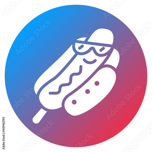 Hot Dog Stick Vector Icon