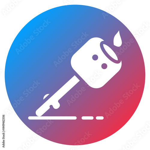 Marshmallow Roasting Stick Vector Icon