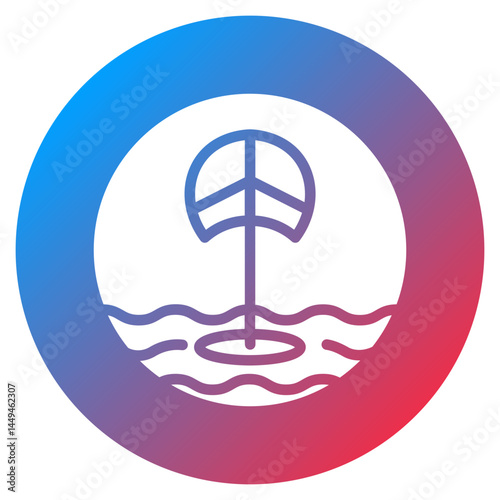 Kiteboard Vector Icon