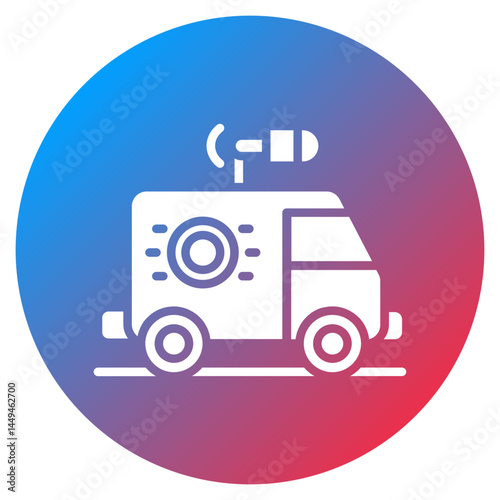 Broadcast Van Vector Icon