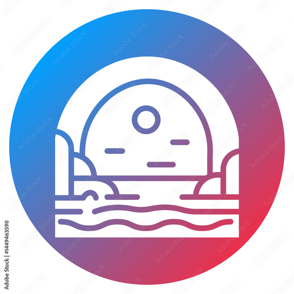 Fototapeta premium Coastal Arch Vector Icon