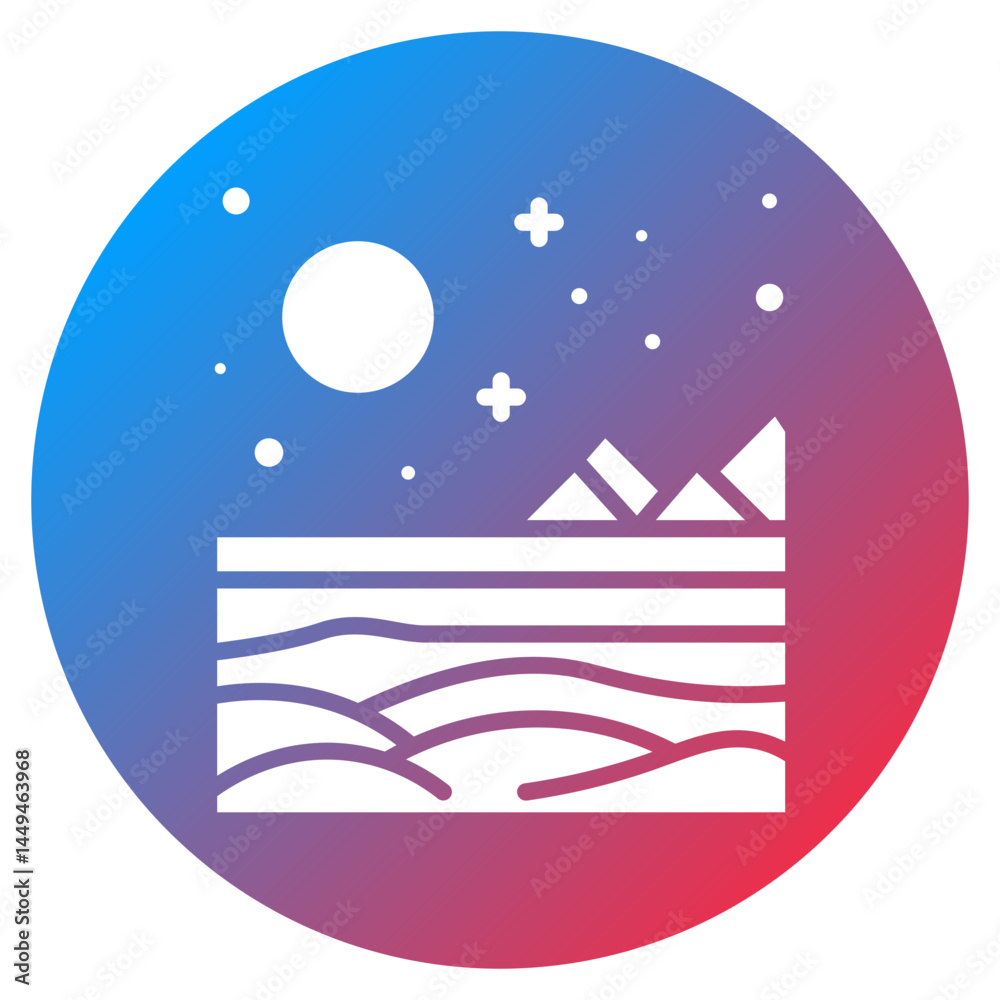 Obraz premium Shoreline Vector Icon