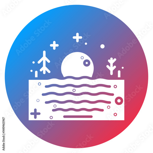 Tidal Pool Vector Icon