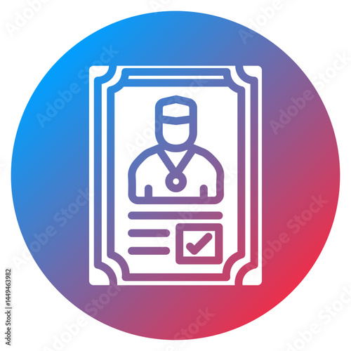 Hajj Certificate Vector Icon