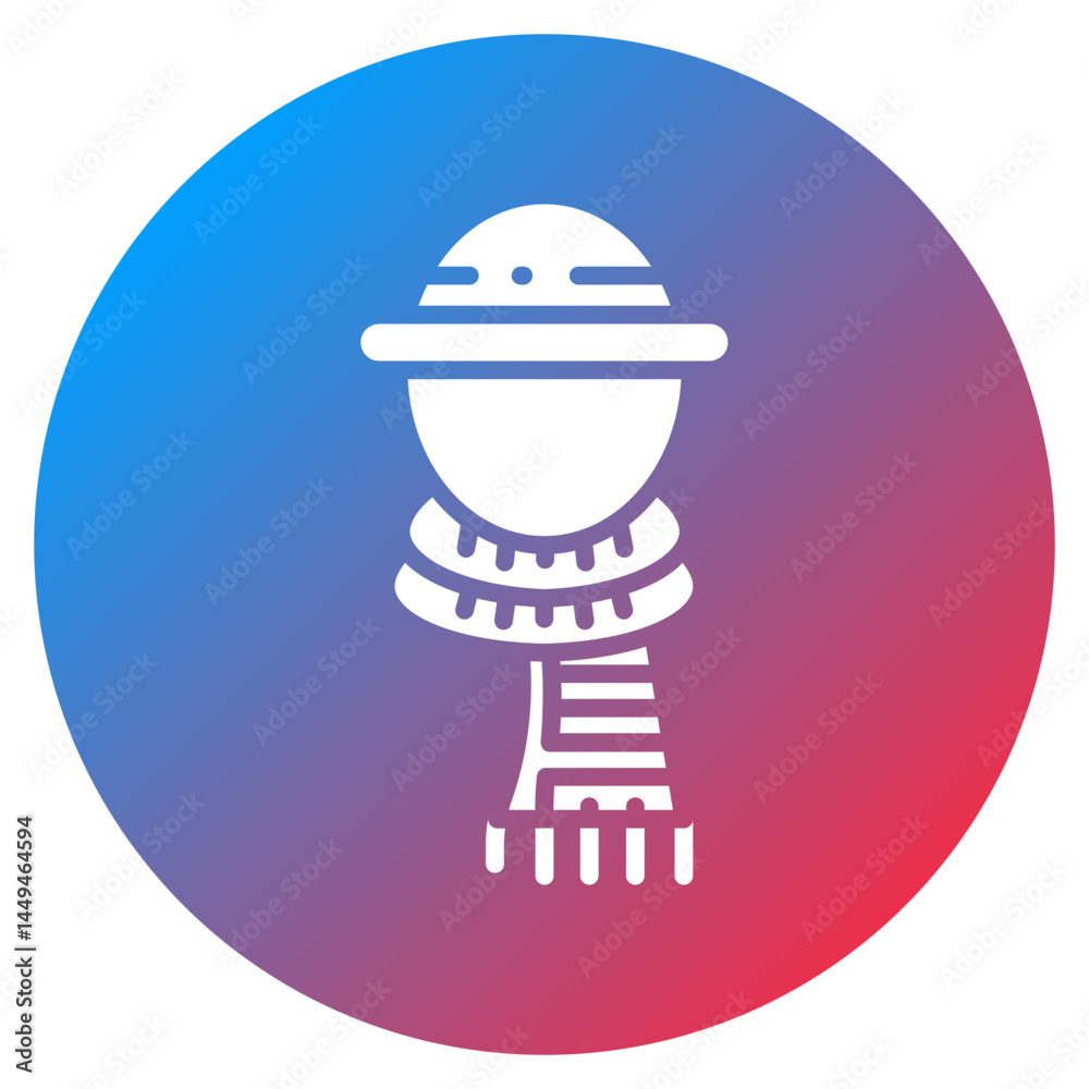 Naklejka premium Pilgrim Scarf Vector Icon