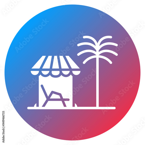 Changing Cabana Vector Icon