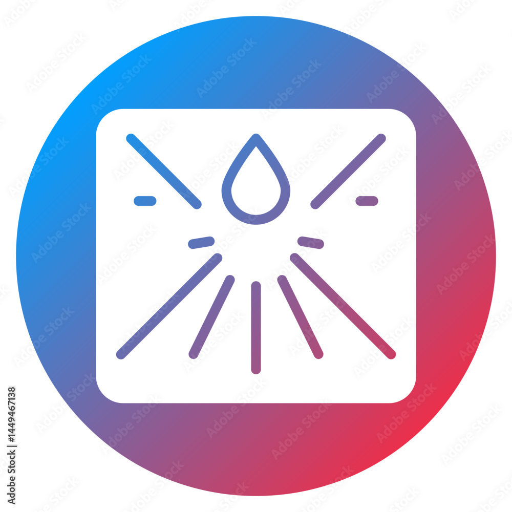 Water Spray Zone Vector Icon Water Spray Zone Vector Icon