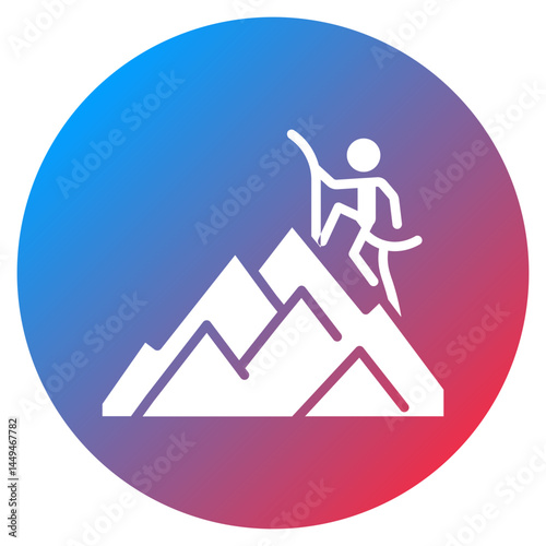 Flake Climbing Vector Icon