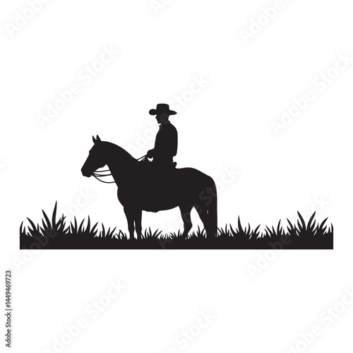 horse silhouette on white background isolated vector