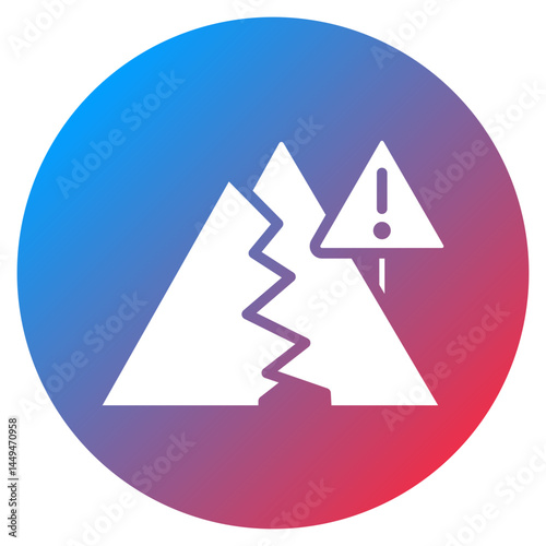 Landslide Alert Vector Icon