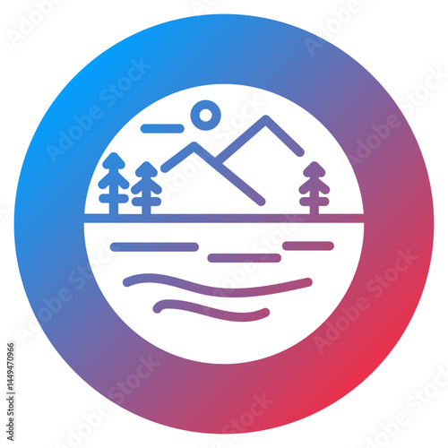 Lake Overflow Vector Icon