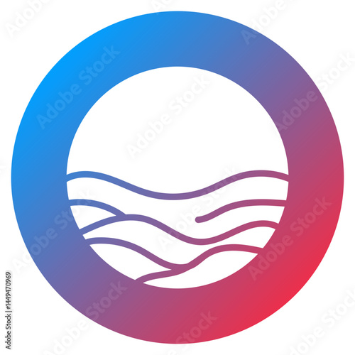 Misty Horizon Vector Icon