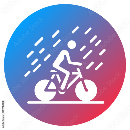 Monsoon Cycling Vector Icon