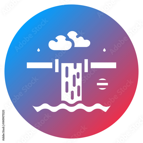 Overflowing Drainage Vector Icon
